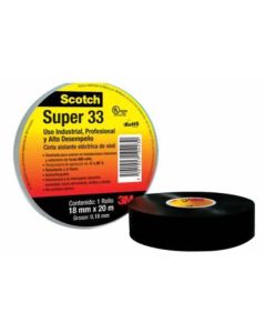 Cinta Elect. Scotch Super 33+Negro 34X20M 3M