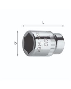 Llave de vaso boca hex fullcontact 235 1/4 en 4 Usag