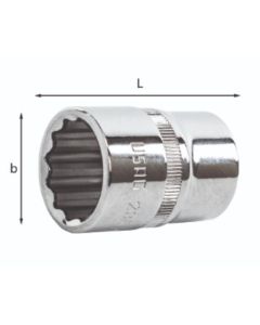 Llave de vaso boca pol fullcontact 235 1/2 PN 1.1/16 Usag