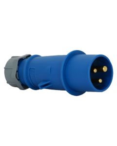 Enchufe Macho Volante 2P+T 16Amp. 250V Mennekes